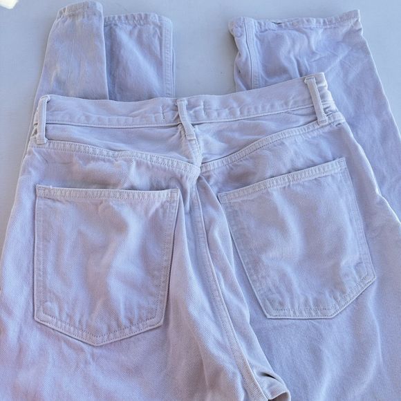 Agolde Womens Size 27 White 90s Pinch Waist in Drum Button Fly Straight Leg Jean - Picture 8 of 12